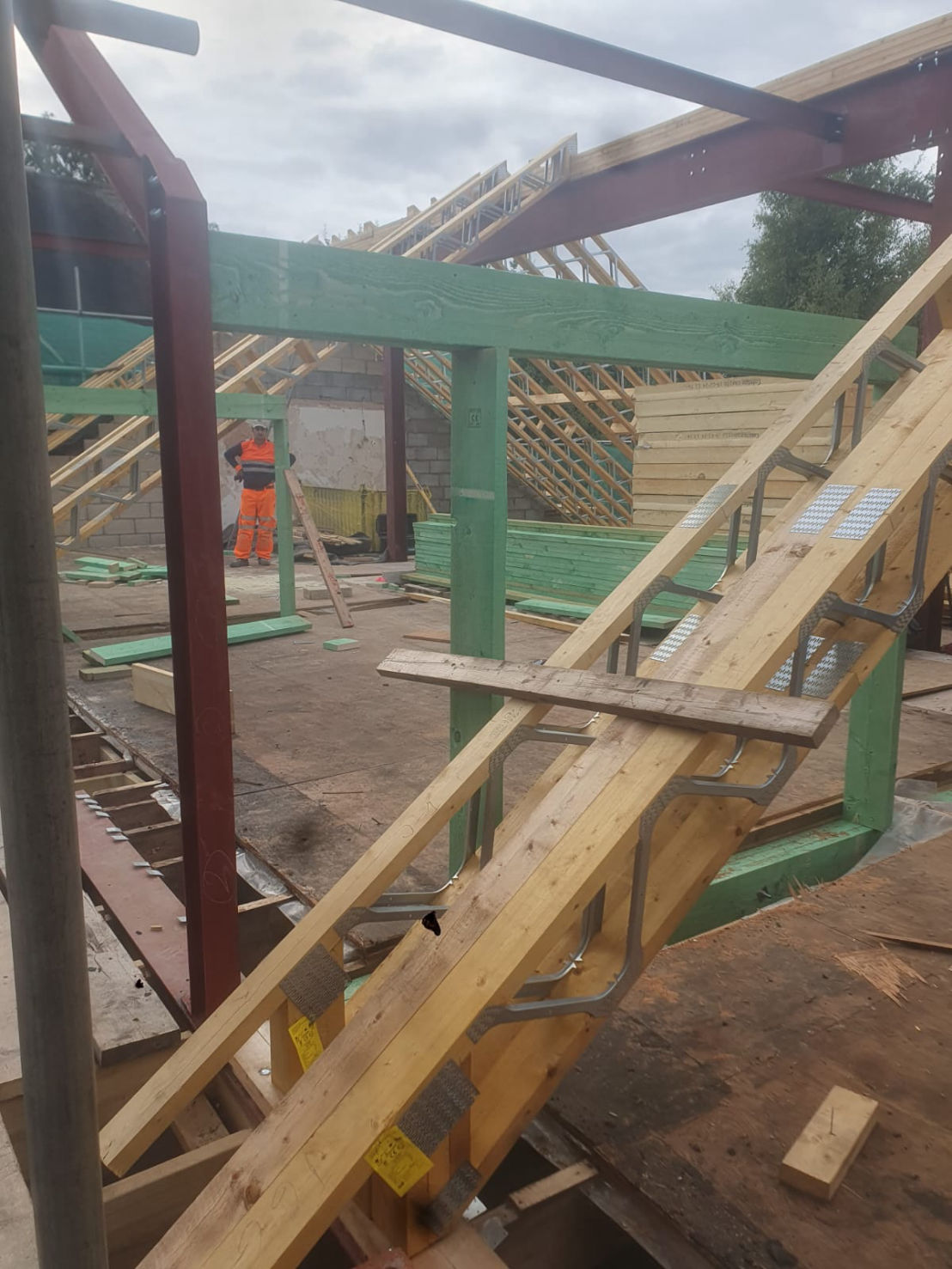 Fitting the Roof Joists and Rafters